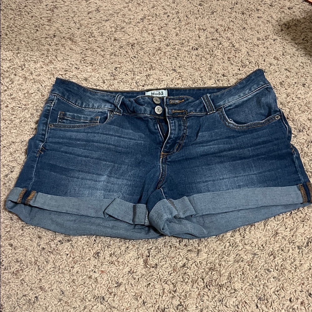 Mudd Dark Blue Jean Shorts